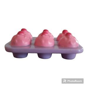 FISHER PRICE LOVING DOLL KITCHEN ACCESSORIES LILAC MUFFIN TIN PINK CUPCAKES FOOD